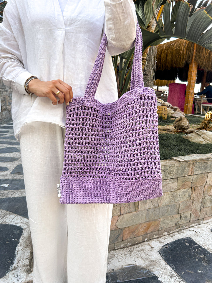 CROCHET BAG LIGHT VIOLET