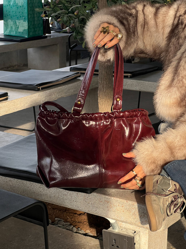 SCRUNCH BAG BURGUNDY