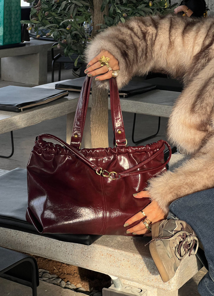 SCRUNCH BAG BURGUNDY