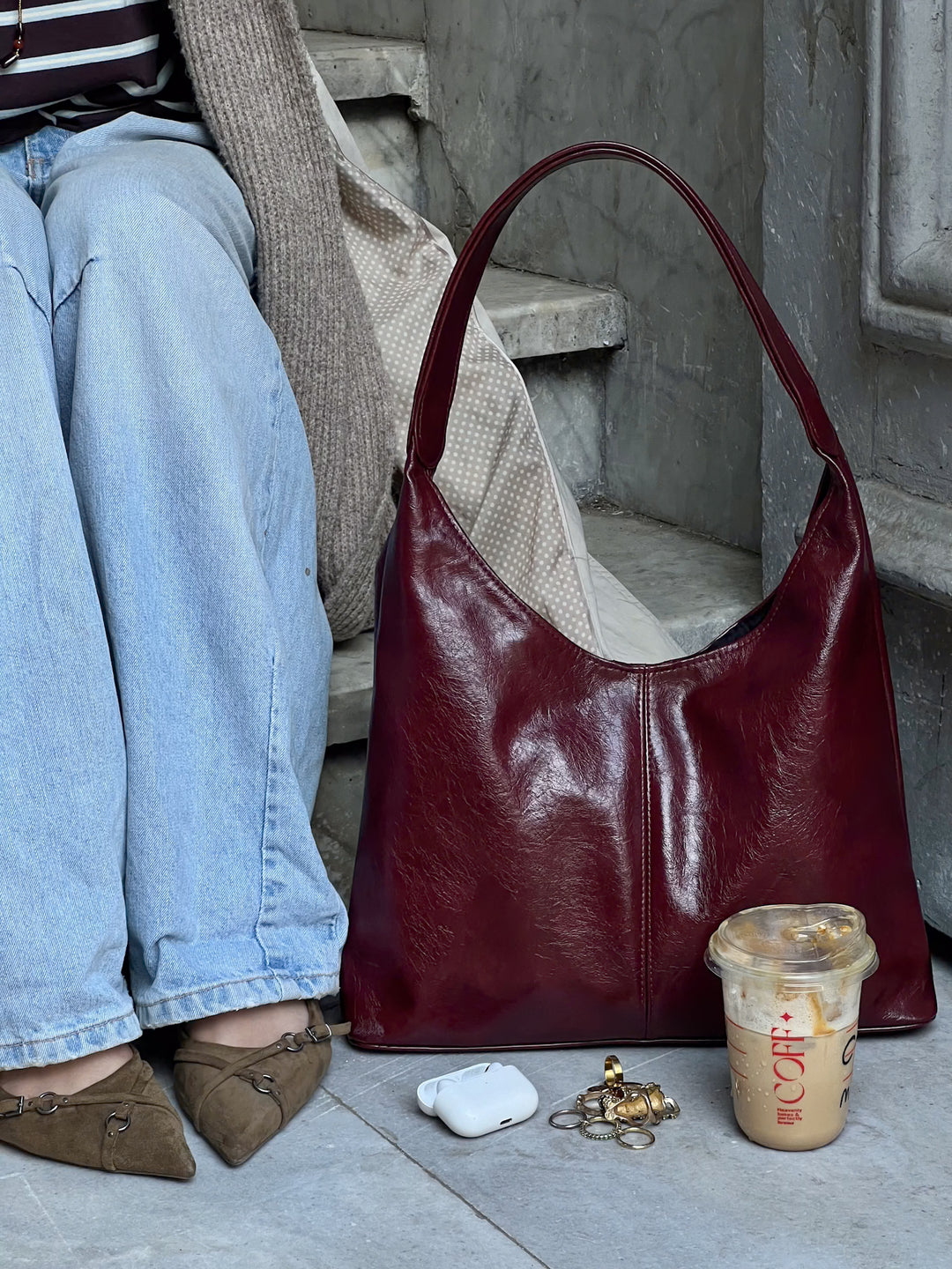 HOBO BAG MAROON