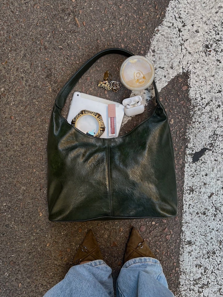 HOBO BAG OLIVE STONE