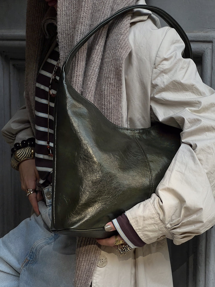 HOBO BAG OLIVE STONE