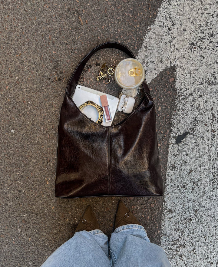 HOBO BAG DARK BROWN